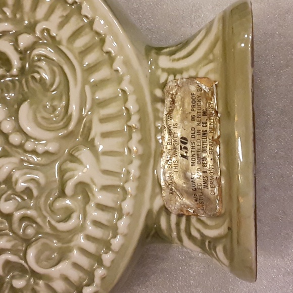 Jim Bean Distillery Regal China Yellow Roses Grn Vintage Whiskey Decanter 12" - Picture 9 of 14